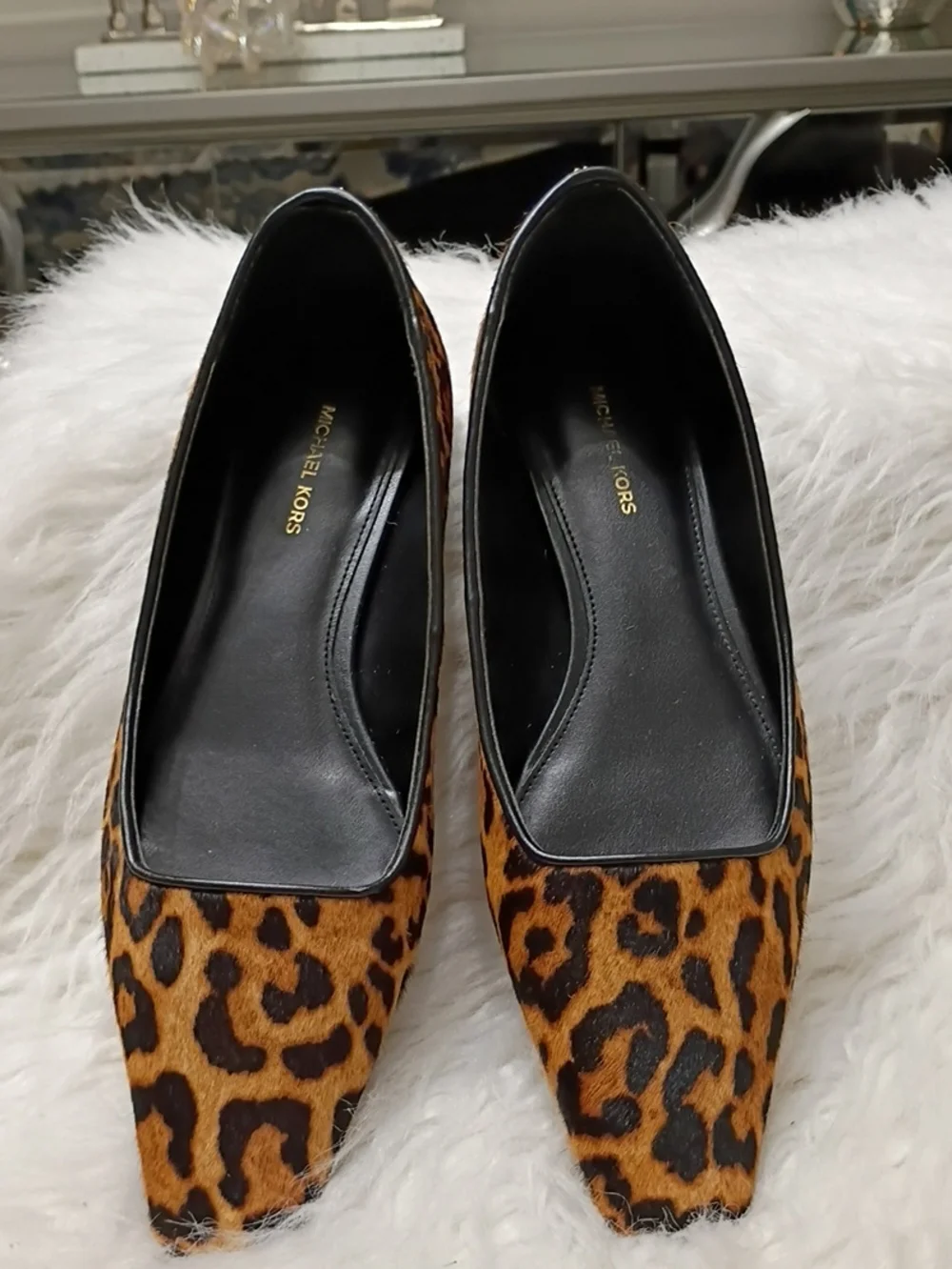 Michael Kors Darrah Cheetah Print Cow Fur Ballet Flats Women’s 6M